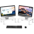 thumbnail image 1 of Monitor Stand Riser Level Height Adjustable Desktop monitor stand for Computer Laptop Printer Notebook with Vented Metal Platform XMM s, 1 of 6