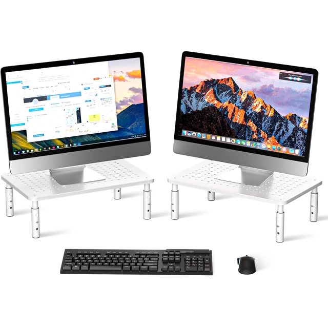 Monitor Stand Riser Level Height Adjustable Desktop monitor stand for Computer Laptop Printer Notebook with Vented Metal Platform XMM s