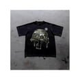 thumbnail image 1 of War Helmet Faith over Fear Graphic Print Cotton T-Shirt, grunge scene tapout goth amity affliction style clothes, unisex T-shirt, 1 of 7