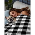 thumbnail image 3 of Farmhouse Checkered Flat Sheets Only Full Size, Soft Breathable Bed Top Sheets for Mattress, Black White Buffalo Plaid Luxury Bedding Flat Sheets for Home Hotel Bedroom Bed Protection, 3 of 9