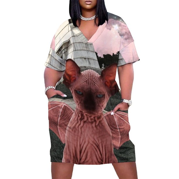 The Devil-vestido holgado de estilo coreano para mujer ropa elegante con bolsillos novedad de