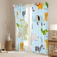 thumbnail image 3 of Homewish Geometric Polka Dots Black Out Curtains,Zoo Lion Giraffe Curtains Pack of 2 (42x63 Each),Jungle Elephant Crocodile Bedroom Curtains For Boys Kids,Luxury Bedroom Decor, 3 of 6