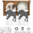 thumbnail image 5 of Cartoon Animals Kitchen Towels Set of 2, Funny Minimalism Grey Silhouettes Absorbent Dish Towels for Kitchen, Microfiber Hand Towel, Quick Drying Tea Towel for Cleaning Decorative Dishcloths, 5 of 7