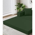 thumbnail image 2 of Sofá Cama Convertible, Sofá Cama Futón Plegable De Pana con Almohadas, Sofá Deshuesado, Cómodo Sofá De Sala De Estar, Dormitorio, Verde, 2 of 2