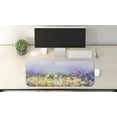 thumbnail image 2 of Flower Computer Mouse Pad, Chamomile and Dandelion Field Meadow Landscape in Contrasting Colors Idyllic View, Rectangle Non-Slip Rubber Mousepad Large, 31" x 12", Yellow Purple, by Ambesonne, 2 of 2