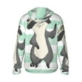 thumbnail image 3 of Kll Cute Raccoon Print Men'S Women’s Upf 50+ Sun Protection Outdoor Hoodie Jacket Long Sleeve Fishing Hiking Performance Shirt- Medium, 3 of 8