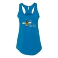thumbnail image 2 of Wild Bobby, Be Fearless Buzzing Bee Pop Culture Ladies Racerback Tank Top, Turquoise, Medium, 2 of 3