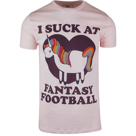 ShirtBANC I Suck at Fantasy Football Mens Shirt Rainbow Unicorn Football 2029 (2XL,
