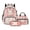 Pink-Bunny Floral, variant on Kuiaobaty Panda Floral Print Backpack and Lunch Bag Set for Kids Large Capacity Backpack Pencil Case with Bottle Holder Roomy Casual School Bag with Lunch Box for Travel Camping Picnic