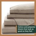 thumbnail image 2 of Rest Haven 600 Thread Count Crisp and Comfortable Cotton Sheet Set - Split King, Beige, 2 of 8