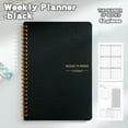 thumbnail image 2 of Twfbrm Weekly Planner Coil Notebook, A5 Size Flexible Cover Undated Schedule Book with To-do List, Thick Paper Weekly & Daily Planner Waterproof Twin-Wire Binding Notebook School Office Supplies, 2 of 9