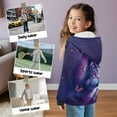 thumbnail image 3 of Xoenoiee Galaxy Wolf Butterfly Print Full-Zip Fleece Hoodies for Kids Toddler Boys Sweatshirt Athletic Jacket Sweater Hooded with Pocket Long Sleeve Shirt Lightweight Casual Comfy Top Jumpers, XL, 3 of 7