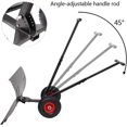 thumbnail image 3 of TUFFIOM 29" Iron Snow Pusher Shovel with Wheels, Iron Handle, 3 of 8