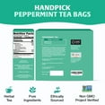 thumbnail image 4 of HANDPICK, Peppermint Tea, Eco-Conscious Tea Bags - 100 Count | Caffeine Free, Non-GMO | Minty, Fresh & Cool flavor | Direct From Source, 4 of 11
