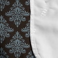 thumbnail image 4 of Damask Microwave Oven Cover, Classic Floral Ornament Diagonal Pattern Old Fashioned Baroque Leaves, Water Resistant Organizer with Pockets Kitchen, 36" x 12", Dark Brown and Blue Grey, by Ambesonne, 4 of 4