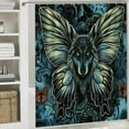 thumbnail image 6 of Orinice Butterfly Wolf Gothic Art Bathroom Decor Set Polyester Fabric Fashion Bathroom Decor with Hooks 60x72, 6 of 7