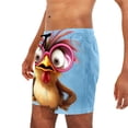 thumbnail image 6 of qelini Swim Trunks for Men Big and Tall Running Shorts Drawstring Waist Print Shorts Swimwear Bottoms, 6 of 6