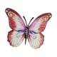 thumbnail image 2 of Esculturas de pared de metal con diseño de mariposas 3D para exhibir obras de arte en exteriores. Rojo, 2 of 9