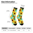 thumbnail image 4 of Goofa Sunflowers With Green Leaves Printed Men's Crew Socks, Soft Durable Breathable Moisture-Wicking with Odor Control Cotton socks, 4 of 9