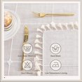 thumbnail image 5 of Nappe Carrée 140x140 Coton Lin Nappe Carrée Coton Nappe à Franges Décoration pour Maison Cuisine Table, 5 of 5