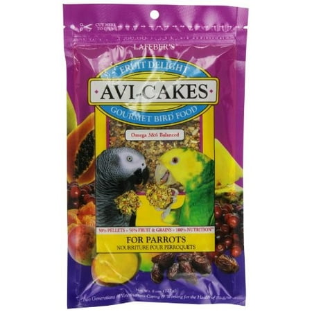 Lafeber Fruit Delight Avi-Cakes Parrot Bird Food, 8 Oz
