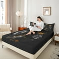 thumbnail image 4 of Feelyou Couple Lion Animal Bed Sheets, Kawaii Black Girl King Sheets, Tribal Western Princess Sheet Set, Ultra Soft Home Decor, 4-Piece, 4 of 7