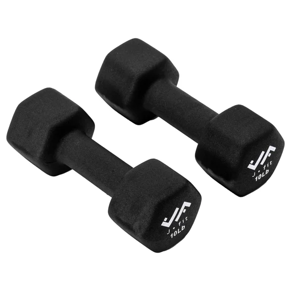 JFIT Neoprene Dumbbell (Set of 2), 10 LBS