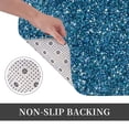 thumbnail image 6 of Gukieu Blue Glitter Print Dust-proof Floor Mats, Water-absorbent and Non-slip Flannel Door Mats 16x24in, Home Decoration Suitable for Kitchen, Bathroom, Garage, 6 of 7