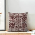 thumbnail image 3 of Boho Throw Pillow Covers 18x18 Inch Set of 2, Christmas Burgandy Red Decorative Throw Pillow Covers Carpet Pattern Wine Red Outdoor Cushion Cover for Sofa Couch Farmhouse Room Bed Decor, 3 of 7