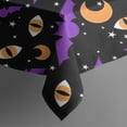 thumbnail image 4 of Halloween Bat Moon Eye Pattern Rectangle Tablecloth 60"x120",Waterproof Polyester Rectangle Table Cloth, Wipeable Spillproof Polyester Tablecloth for Dining, Camping, Indoor and Outdoor, 4 of 6