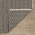 thumbnail image 4 of Zipper Black/Ivory Handwoven Cotton Rug, 4' x 6', 4 of 6