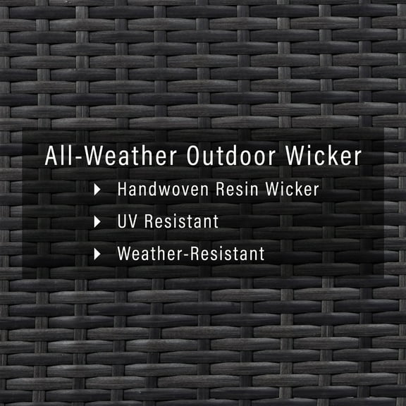 Beaufort 3-Piece Outdoor Wicker Seating Set with Mist Cushion, 2 Chairs and Side Table