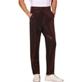 thumbnail image 4 of INSPIRE CHIC Sequins Pants for Men's Party Disco Shiny Straight Leg Trousers 30 Red, 4 of 5