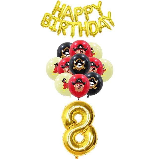 Pirate Birthday Party Decoration Supplies Disposable Tableware Set Pirate Treasure Map Backdrop Cup Birthday Party For Boys Kid