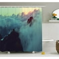 thumbnail image 1 of Ambesonne Nature Sunset View on Hills Shower Curtain Set, 1 of 1