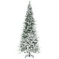 thumbnail image 2 of HOMCOM 9' Unlit Snow Flocked Pine Artificial Christmas Tree with Realistic Branches and 1159 Tips, Green, 2 of 9