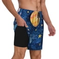 thumbnail image 2 of KLL Planets And Stars1 for Mens Swim Trunks Quick Dry Swim Shorts with Built-in Compression Liner Funny Swimwear Bathing Suits-Medium, 2 of 6