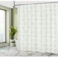 thumbnail image 5 of Ambesonne Flower Shower Curtain, Mosaic Tiles, 69"Wx84"L, White, 5 of 5