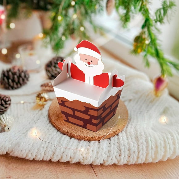 Christmas Gift Bags, Christmas Gift Boxes, Stereoscopic Christmas Gift Boxes Carton Boxes Father Christmas Climbing Chimney Boxes Candy Boxes 10Pcs/Bag, Unique Christmas Gifts, Christmas Gift Bag