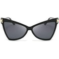 thumbnail image 2 of FEISEDY Fashion Women Cateye Sunglasses Retro Oversized Cat Eye Shades Chic Style T Sign B2649, 2 of 7