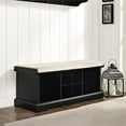 thumbnail image 4 of Crosley Brennan Storage Entryway Bench with Baskets in Black, 4 of 6