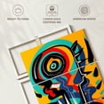 thumbnail image 6 of Elephant Stock Red African Heart In The Sun Wall Art - Vertical Multi Panel Canvas - Living Room Wall Decor - Abstract Multi Panel - Black And Orange Decor By Emmanuel Signorino - 28" x 45", 6 of 8