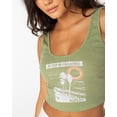 thumbnail image 6 of Roxy Women's Born In Paradise Cropped Ribbed Tank Top Tee T-Shirt (X-Small, Oil Green), 6 of 6