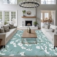 thumbnail image 4 of Spring Flower Area&nbsp;Rug 5x7ft White Floral Vintage Blue Texture Watercolor Non-Slip&nbsp;Washable Square&nbsp;Rugs Soft Felt Indoor Floor Mat for Bedroom Kitchen Living Room Bathroom, 4 of 9