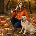 thumbnail image 7 of Aoznliie Dog Bowls, Pumpkin Halloween Collapsible Lightweight Fabric Bowl for Camping, 6x6x4 inch Portable Dog Water Bowl for Outdoor Walking, Black, 7 of 7
