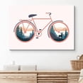 thumbnail image 2 of PixonSign Canvas Print Wall Art Sunny Forest Scene in Bike Wheels Transportation Wilderness Illustrations Modern Art Contemporary Colorful Multicolor Ultra for Living Room, Bedroom, Office - 12x18, 2 of 5