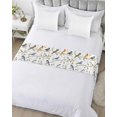 thumbnail image 5 of Xipuska Leaf Bird Bed Runners for Queen Size Bed, Decorative Bed Throws for Foot of Bed, Colorful Spring Tree Branch Country Boho Bed Runner Sofa Throw Bedding Scarf Protector Slipcover for Bedroom, 5 of 6