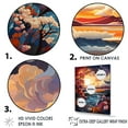 thumbnail image 3 of Designart "Dusk Clouds Fluid Ink View II" Clouds Floater Framed Wall Art Living Room, 3 of 5