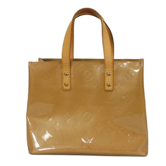 Pre-Owned Louis Vuitton Reed PM Tote Bag, LV Flower Patent Handbag, Monogram Vernis Noisette,...