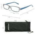 thumbnail image 4 of EYE ZOOM 3 Pack Unisex Rectangluar Plastic Frame Reading Glasses for Men and Women, Gray +3.00, 4 of 5